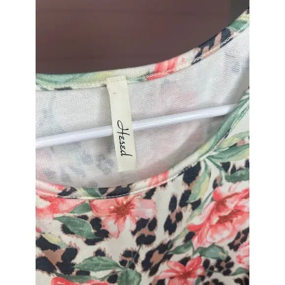 Hesed Floral Leopard Tiered Tank Dress - Picture 2 of 4